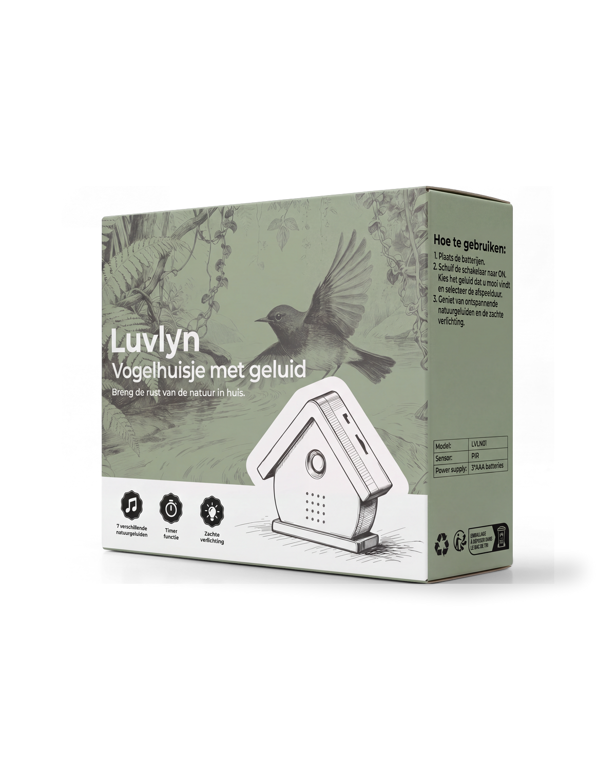 De cadeauverpakking van het vogelhuisje in Berk