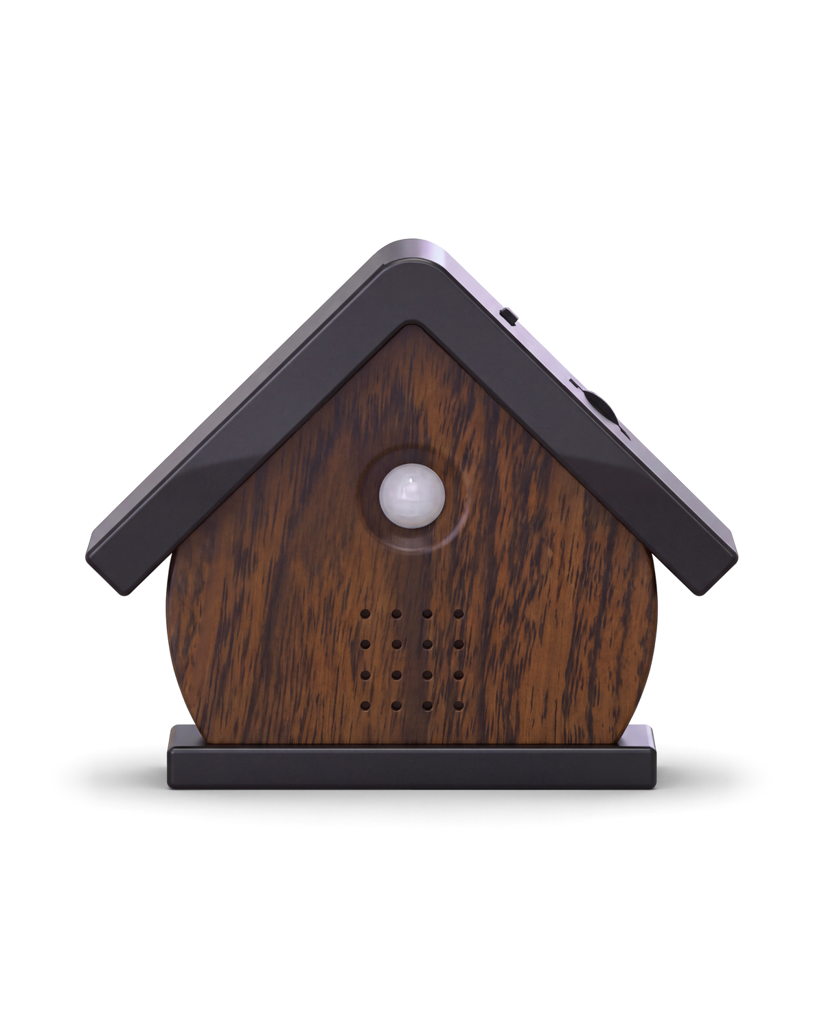 Het vogelhuisje in Walnoot, vooraanzicht